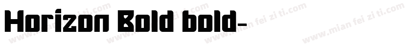 Horizon Bold bold字体转换